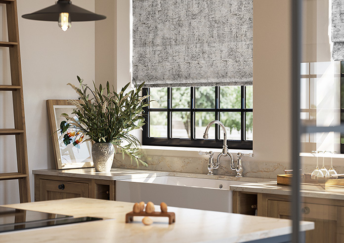 Anaconda, Metallic Grey - Roman Blind - Image 5